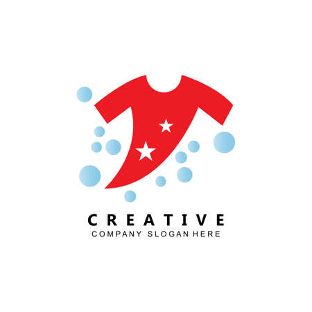 simple home laundry logo icon vectorのイラスト素材