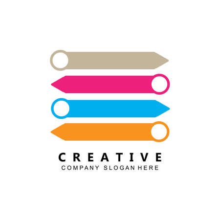 simple decoration banner logo vector symbolのイラスト素材