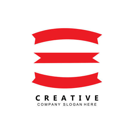 simple decoration banner logo vector symbolのイラスト素材