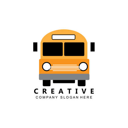 vehicle bus logo vector symbol for carrying peopleのイラスト素材