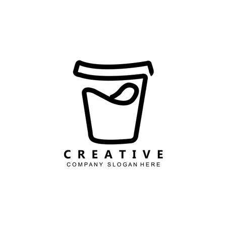 coffee bean icon vector illustration templateのイラスト素材