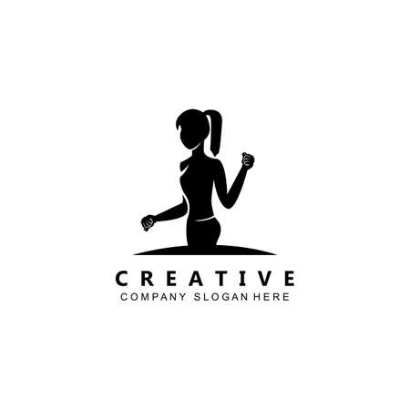 Symbol vector object and Icons for Sports Labels, Gym Badges, Simple Fitness Logo Designsのイラスト素材