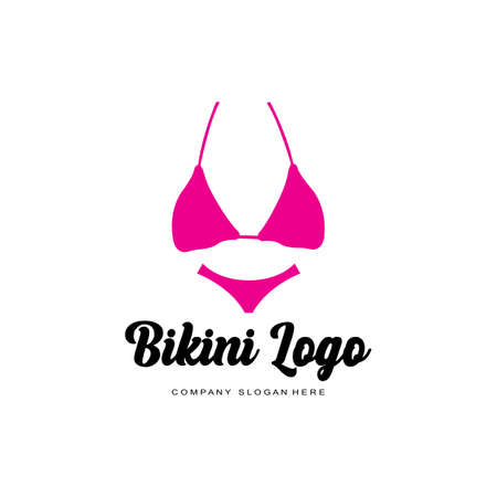 summer sexy women's clothing bikini logo icon symbolのイラスト素材