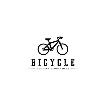 Bike Logo Icon Vector, vehicle for sports, racing, casual, downhill, retro templateのイラスト素材