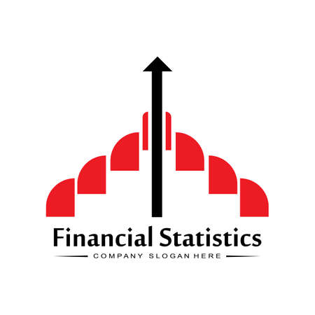 Logo Statistics Finance Marketing business trend analysisのイラスト素材