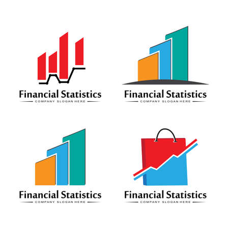 Logo Statistics Finance Marketing business trend analysisのイラスト素材