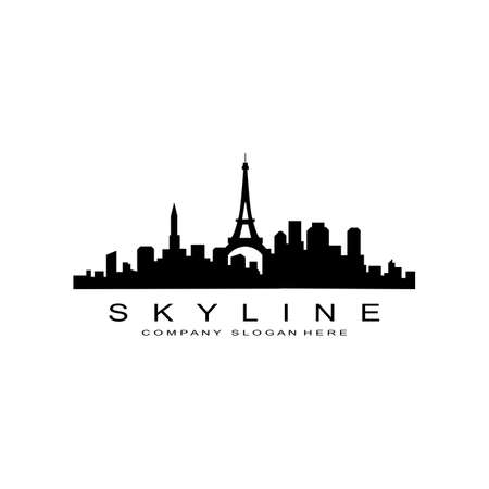 City Skyline,Skyscraper for Urban Real Estate Building Logo Design Vectorのイラスト素材