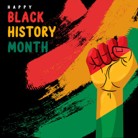 black history month day icon background vector design commemorating africaのイラスト素材