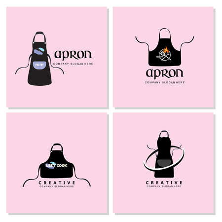 Chef Protective Clothing Apron Logo Vector, Sticker Illustration Design,Clothing,Backgroundのイラスト素材