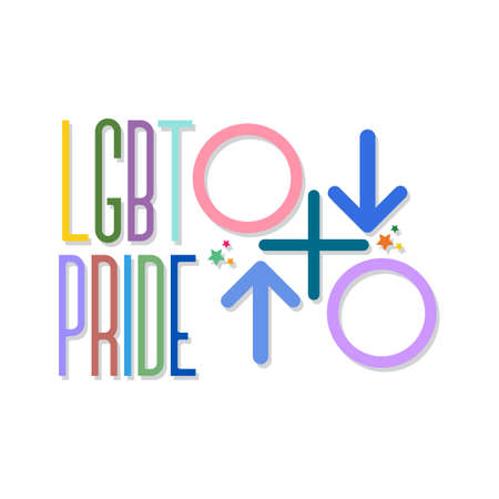 Gay pride background. LGBT day. Vector illustration with colorful realistic style. Stickers, flyers, logo designs.のイラスト素材
