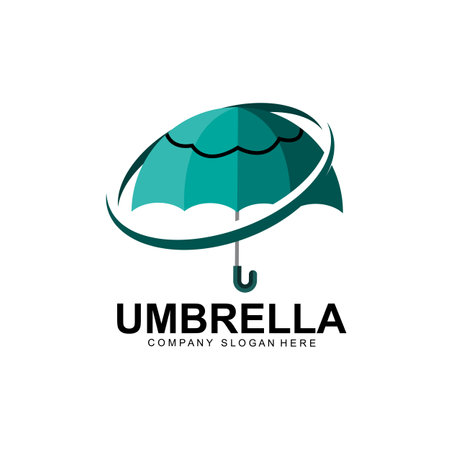 Umbrella logo design,Vector illustration of protective gear from rainのイラスト素材