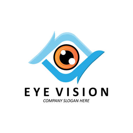 Eyes Logo Design, Vision of the World, vector illustration of organsのイラスト素材