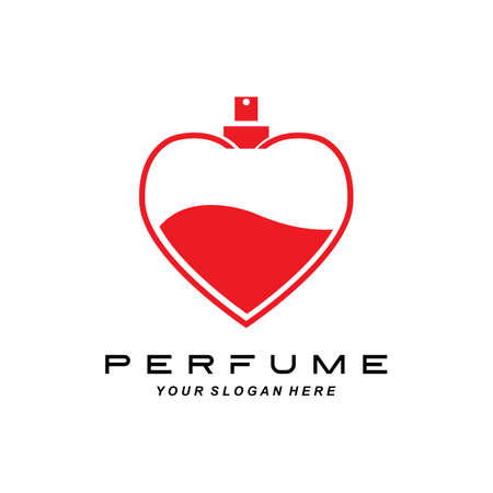 Luxury perfume bottle logo design, illustration for cosmetics, beauty, salon, company products,のイラスト素材
