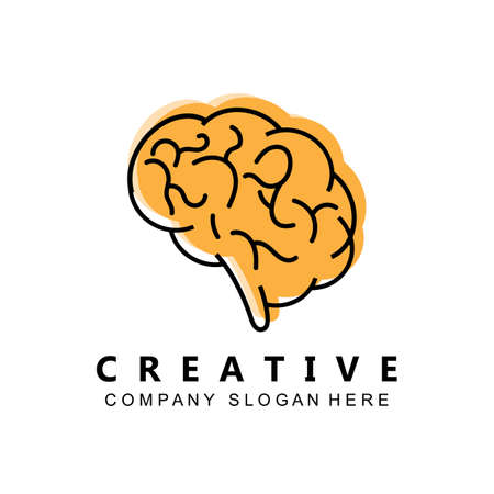 simple brain icon design vectorのイラスト素材