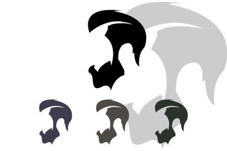 Barber tool scissors logo icon background symbolのイラスト素材