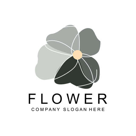 Floral Logo Design, Vector Illustration Style Line Icon Abstract artworkのイラスト素材