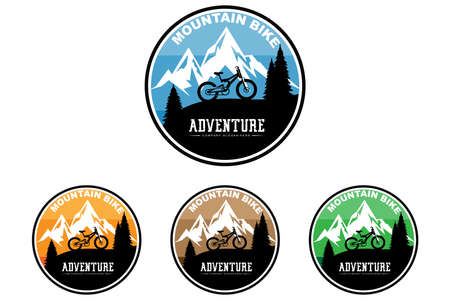 Bike Logo Icon Vector, vehicle for sports, racing, casual, downhill, retro templateのイラスト素材