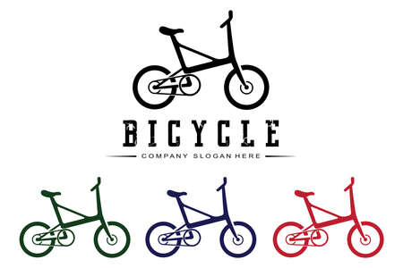 Bike Logo Icon Vector, vehicle for sports, racing, casual, downhill, retro templateのイラスト素材