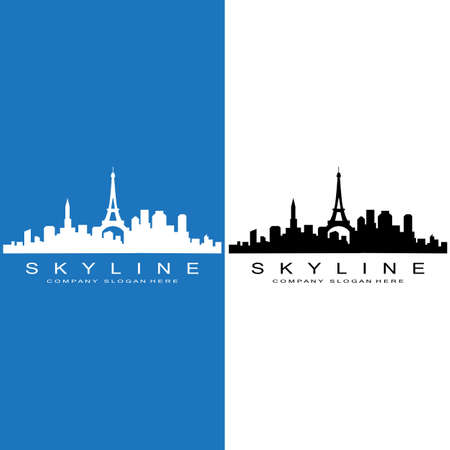 City Skyline,Skyscraper for Urban Real Estate Building Logo Design Vectorのイラスト素材