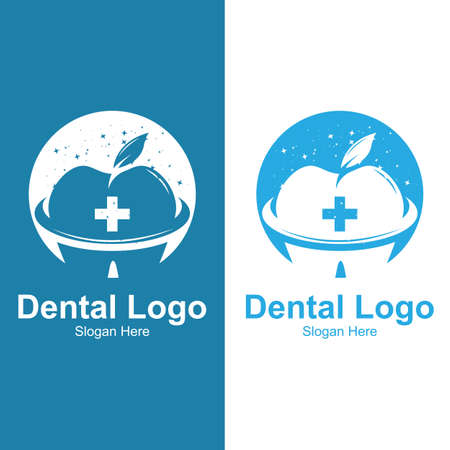 Dental Health Logo Vector, Keeping And Caring For Teeth, Design For Screen Printing, Company,Stickers,Backgroundのイラスト素材