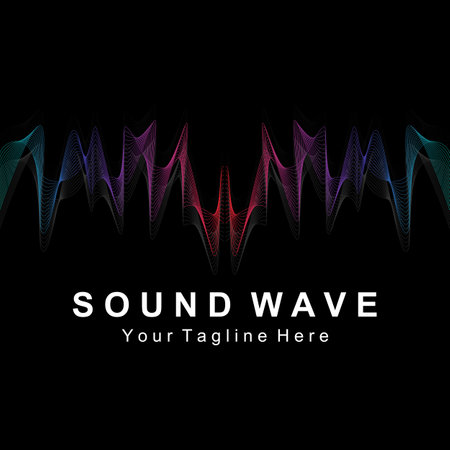 Sound waves vector illustration design templateのイラスト素材
