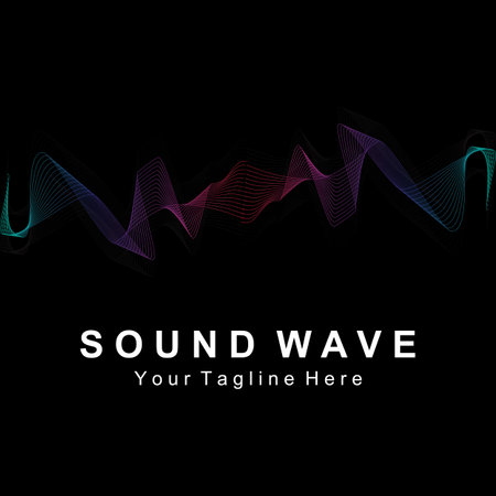 Sound waves vector illustration design templateのイラスト素材