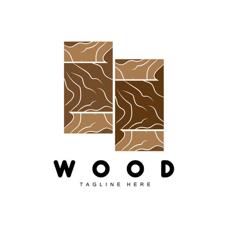 Wood Layer Logo Tree Bark Structure Design Forest Template Vectorのイラスト素材