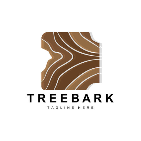 Wood Layer Logo Tree Bark Structure Design Forest Template Vectorのイラスト素材