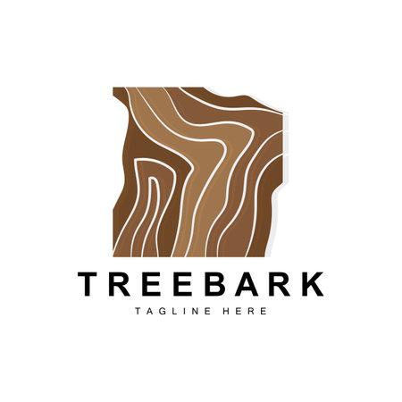 Wood Layer Logo Tree Bark Structure Design Forest Template Vectorのイラスト素材