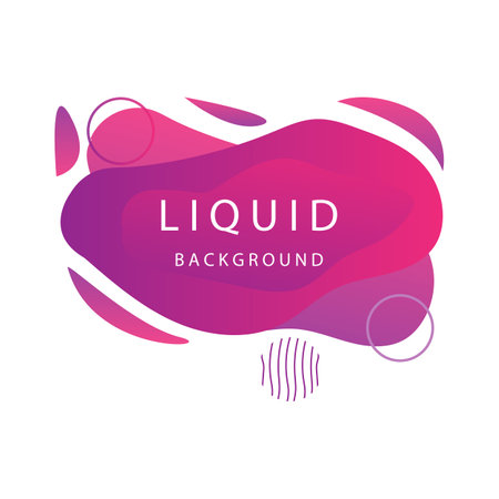 Abstract Liquid Shape. Water Paint Design, Abstract Modern Element Vector. Colored Gradient. Illustration Banner Abstract Gradient Liquid Shapeのイラスト素材