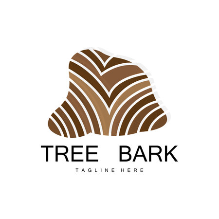 Wood Layer Logo Tree Bark Structure Design Forest Template Vectorのイラスト素材