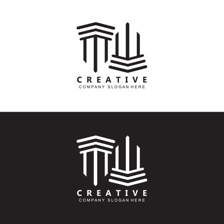 business pillar column logo vector symbol iconのイラスト素材