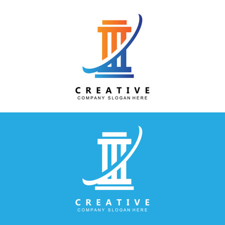 business pillar column logo vector symbol iconのイラスト素材