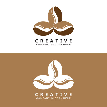 Coffee Logo Vector Caffeine Drink Symbol With Coffee Brown Color Design For Restaurant, Cafe And Bar.のイラスト素材