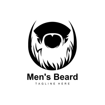 Beard Logo, Vector Barbershop, Design For Male Appearance, Barber, Hair, Fashionのイラスト素材