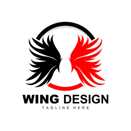 Wings Logo, Phoenix Logo, Bird Wing Vector, Template Illustration, Wing Brand Designのイラスト素材