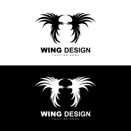 Wings Logo, Phoenix Logo, Bird Wing Vector, Template Illustration, Wing Brand Designのイラスト素材