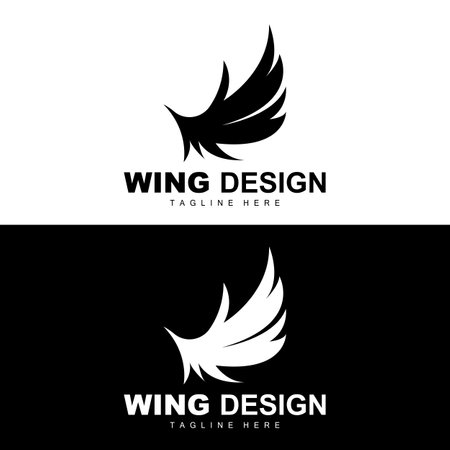 Wings Logo, Phoenix Logo, Bird Wing Vector, Template Illustration, Wing Brand Designのイラスト素材
