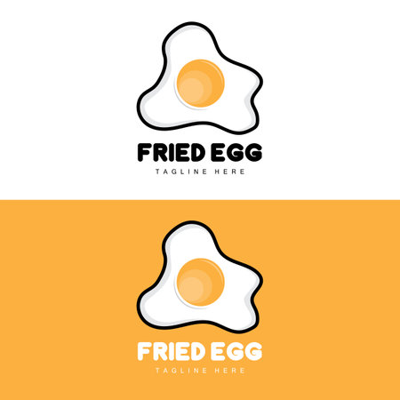 Egg Logo, Egg Farm Design, Chicken Logo, Asian Food Vectorのイラスト素材