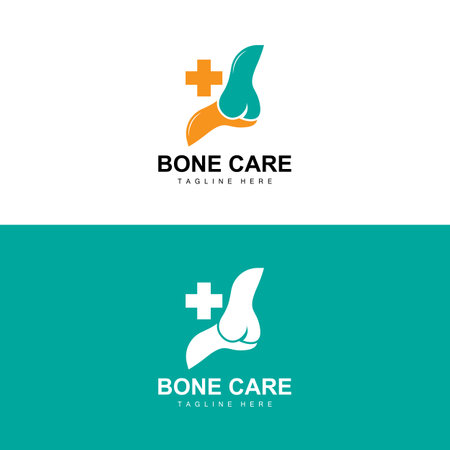 Bone Logo Design, Medical Health Body Parts Illustrationのイラスト素材