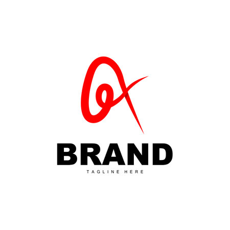A Letter Logo, Logotype Design Simple Concept, Vector Alphabet Icon Templateのイラスト素材