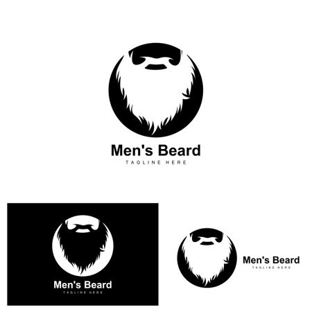 Beard Logo, Vector Barbershop, Design For Male Appearance, Barber, Hair, Fashionのイラスト素材