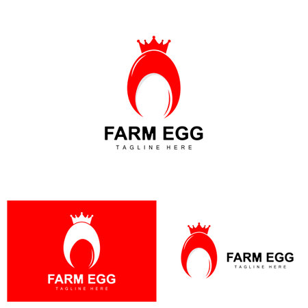 Egg Logo, Egg Farm Design, Chicken Logo, Asian Food Vectorのイラスト素材
