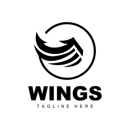 Wings Logo, Phoenix Logo, Bird Wing Vector, Template Illustration, Wing Brand Designのイラスト素材
