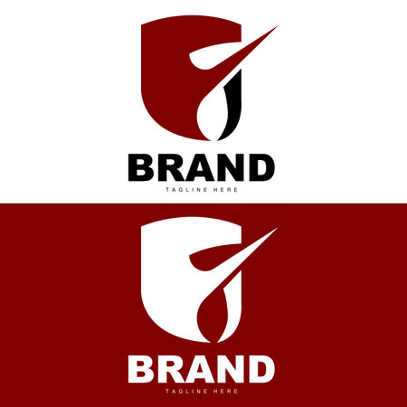 Shield Logo, Antivirus Protection Security Vector, Simple Gaming Logo Shield Designのイラスト素材