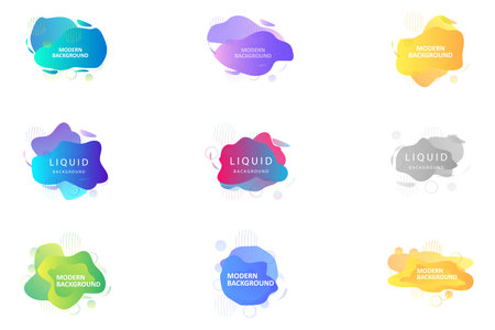 Modern Background Design, Vector Background Gradient, Brochure Template, Sticker, Bannerのイラスト素材