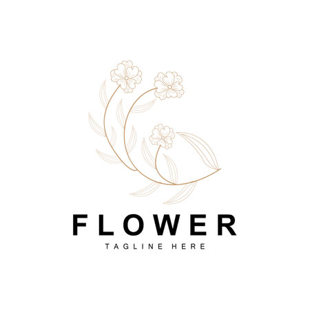 Floral Logo, Leaves And Flowers Botanical Garden Vector, Floral Design Of Lifeのイラスト素材