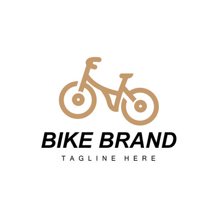 Bicycle Logo, Vehicle Vector, Bicycle Silhouette Icon, Simple Design Inspirationのイラスト素材