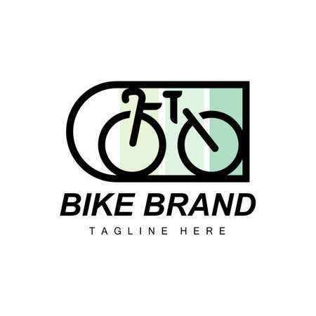 Bicycle Logo, Vehicle Vector, Bicycle Silhouette Icon, Simple Design Inspirationのイラスト素材