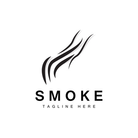 Steam Steam Logo Vector Hot Evaporating Aroma. Smell Line Illustration, Cooking Steam Icon, Steam Train, Baking, Smokingのイラスト素材